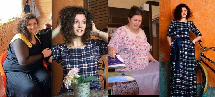 Muller antes e despois de seguir a dieta Dukan