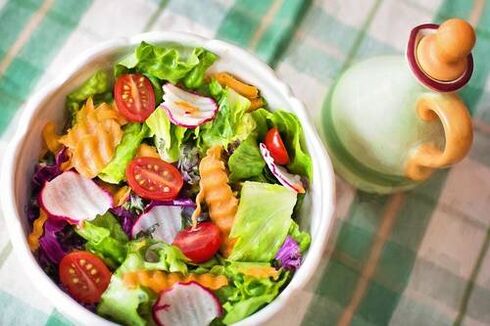 ensalada de vexetais na dieta ceto