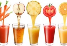 Zumes de froitas e verduras para unha dieta de beber